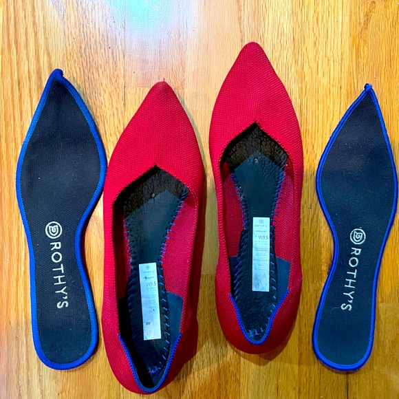 Rothys The Point 9.5 Chili Red - Picture 1 of 3